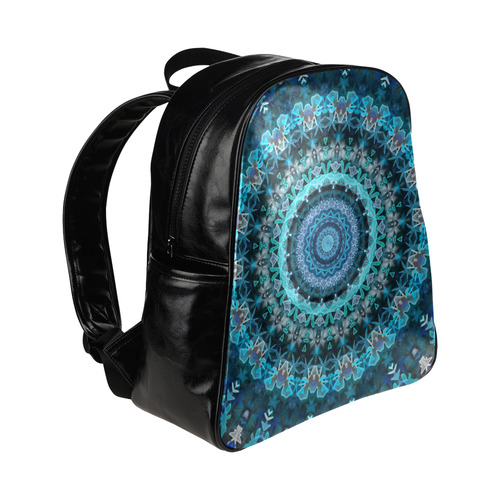 Aqua Kaleidoscope At Night Multi-Pockets Backpack (Model 1636)