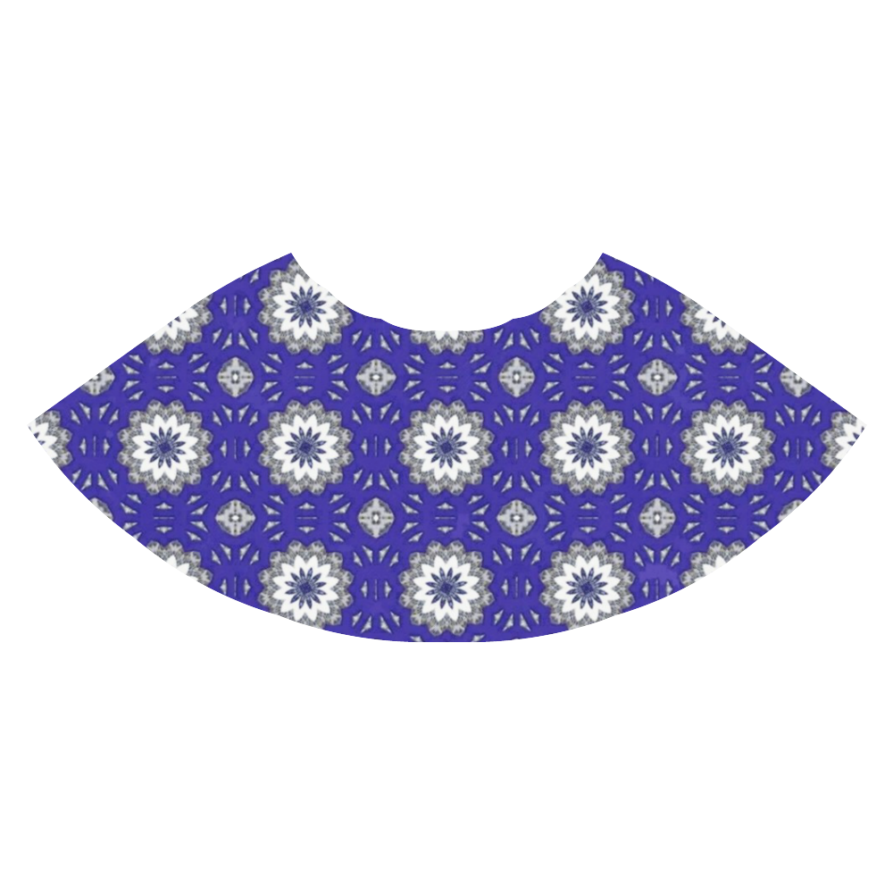 Blue Geometric Athena Women's Short Skirt (Model D15)