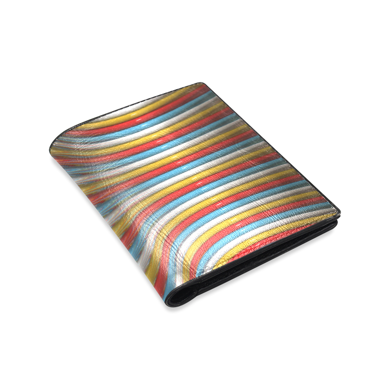 abstract plastic tubes Men's Leather Wallet (Model 1612)