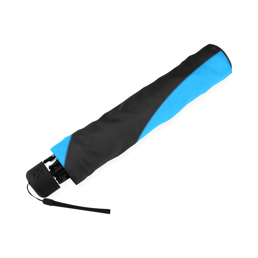 BLACK & BLUE SWIRL Foldable Umbrella (Model U01)