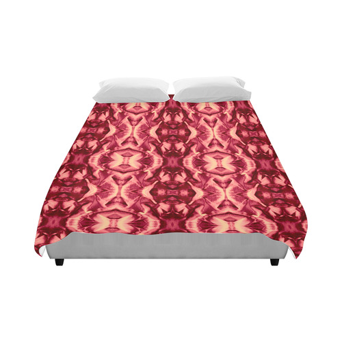 Red Fabric Pattern Design Duvet Cover 86"x70" ( All-over-print)