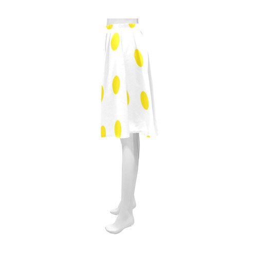 New! Fresh yellow Dots artistic Skirt edition. Collection 2016 / Arrival in shop Athena Women's Short Skirt (Model D15)