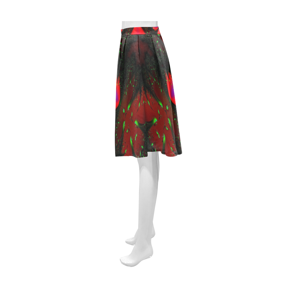 Fiery Black Hole Fractal Abstract Athena Women's Short Skirt (Model D15)