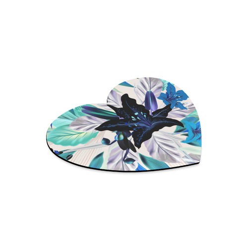 New! Vintage exotic edition : Mouse pad with hand-drawn Original floral art. Collection 2016 availab Heart-shaped Mousepad