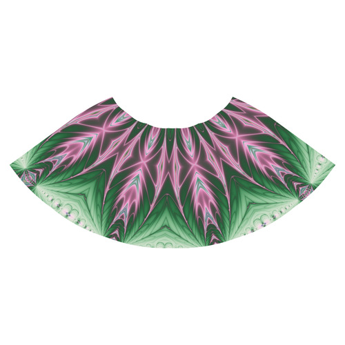 Fractal Kaleidoscope Mandala Flower Abstract 13 Athena Women's Short Skirt (Model D15)