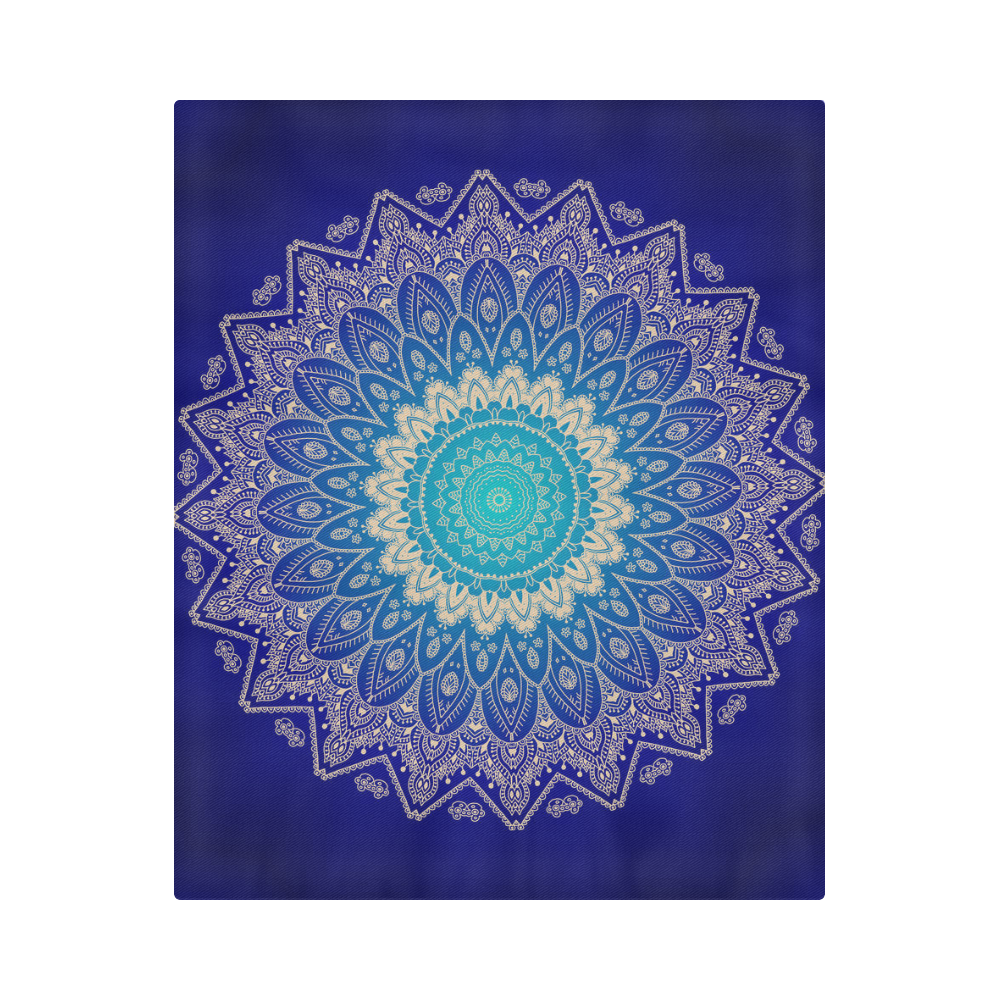 Mandala Temptation in Blue Duvet Cover 86"x70" ( All-over-print)