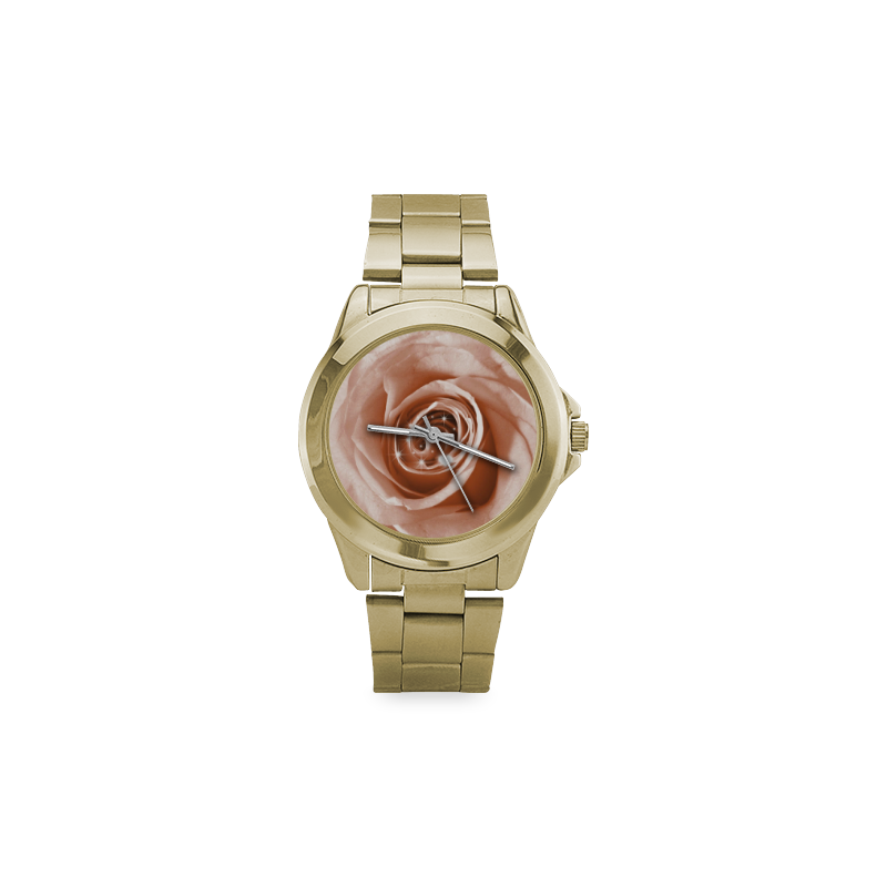 trendy bling on rose,soft peach Custom Gilt Watch(Model 101)