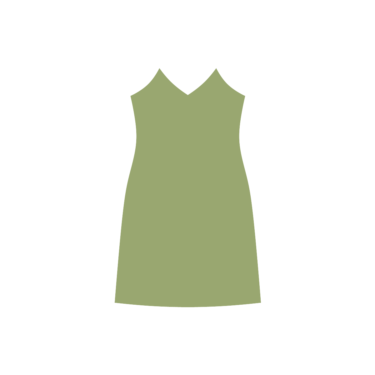 Peridot V-Neck Open Fork Long Dress(Model D18)