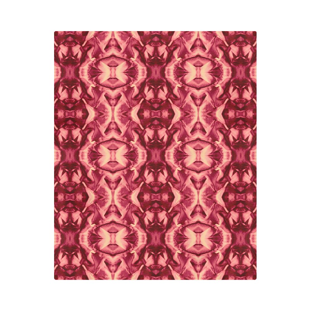 Red Fabric Pattern Design Duvet Cover 86"x70" ( All-over-print)