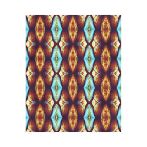 Brown Blue Melons Pattern Abstract Duvet Cover 86"x70" ( All-over-print)