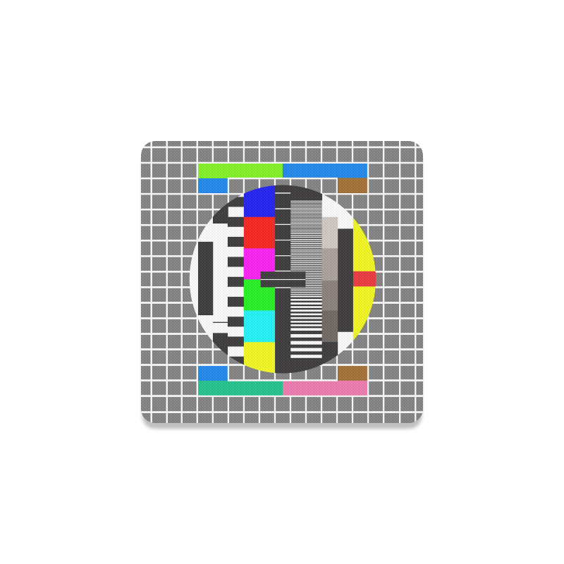 test tv screen Square Coaster