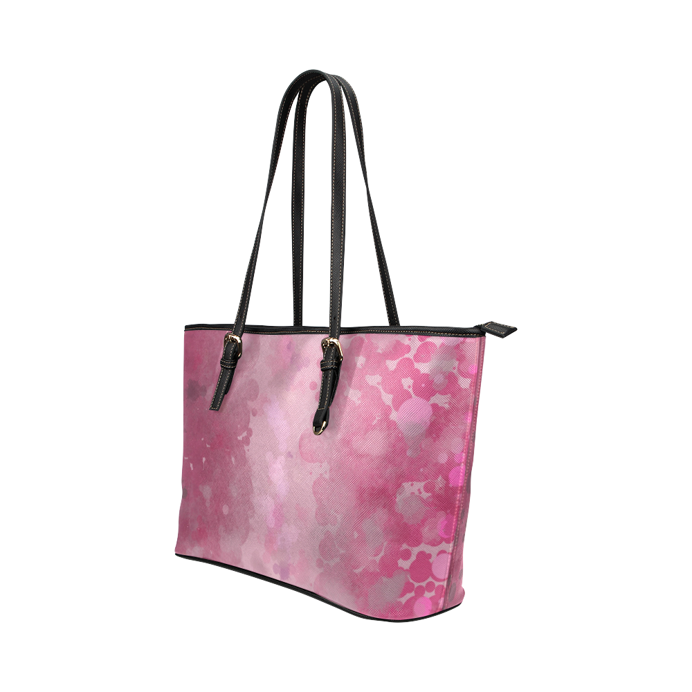 LILAC SURPISE Leather Tote Bag/Small (Model 1651)