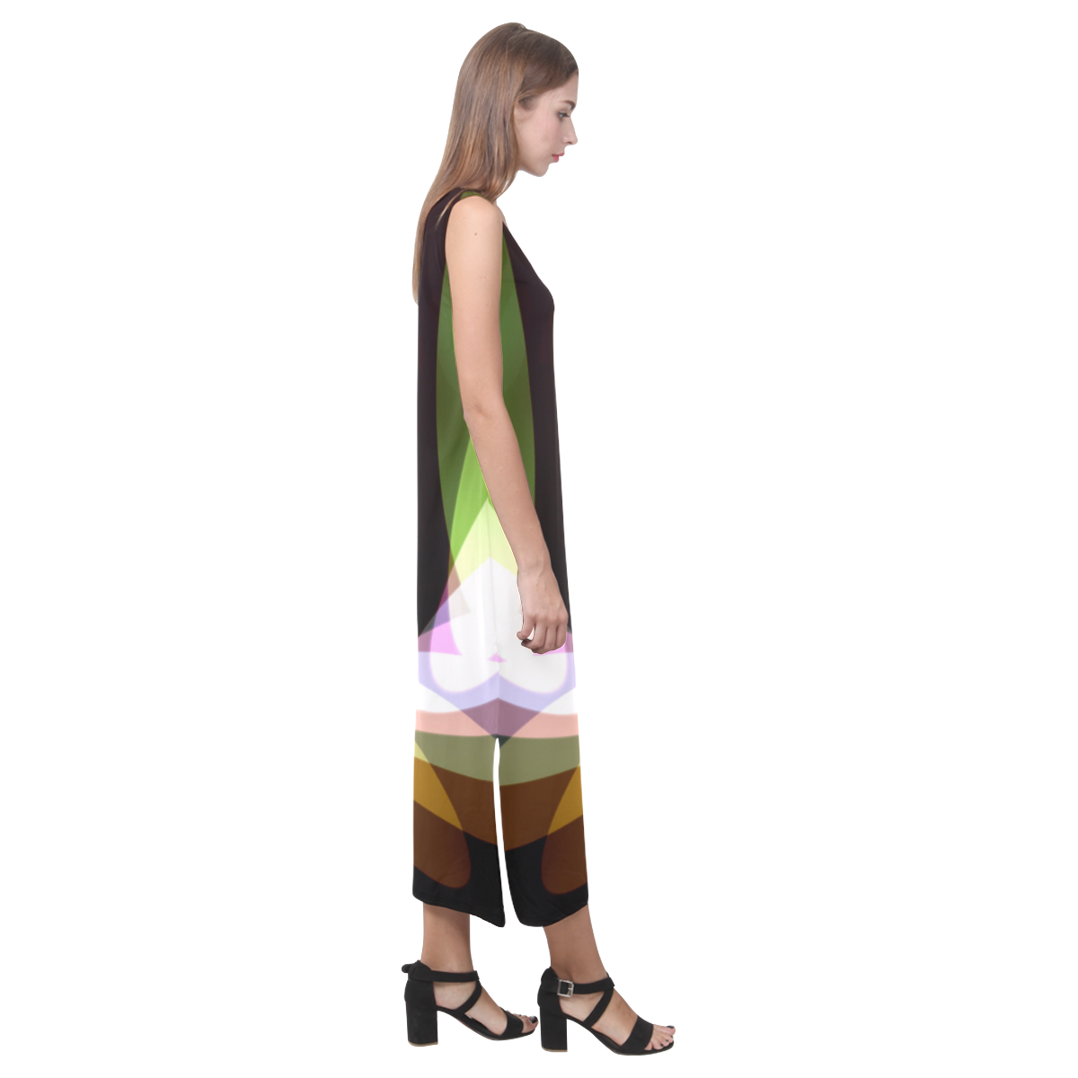 Eliptical Motion Phaedra Sleeveless Open Fork Long Dress (Model D08)