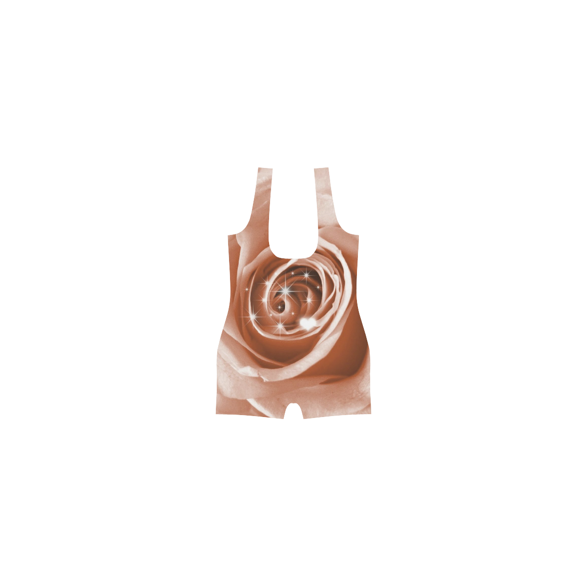 trendy bling on rose,soft peach Classic One Piece Swimwear (Model S03)