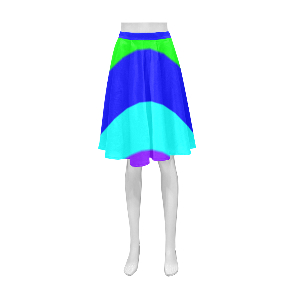 Rainbow Stripes Athena Women's Short Skirt (Model D15)
