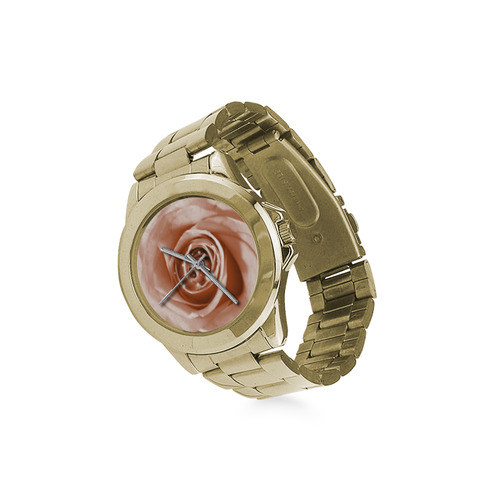 trendy bling on rose,soft peach Custom Gilt Watch(Model 101)