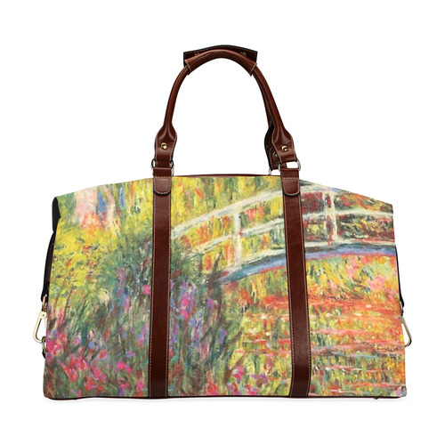 Claude Monet Japanese Bridge Floral Fine Art Classic Travel Bag (Model 1643) Remake