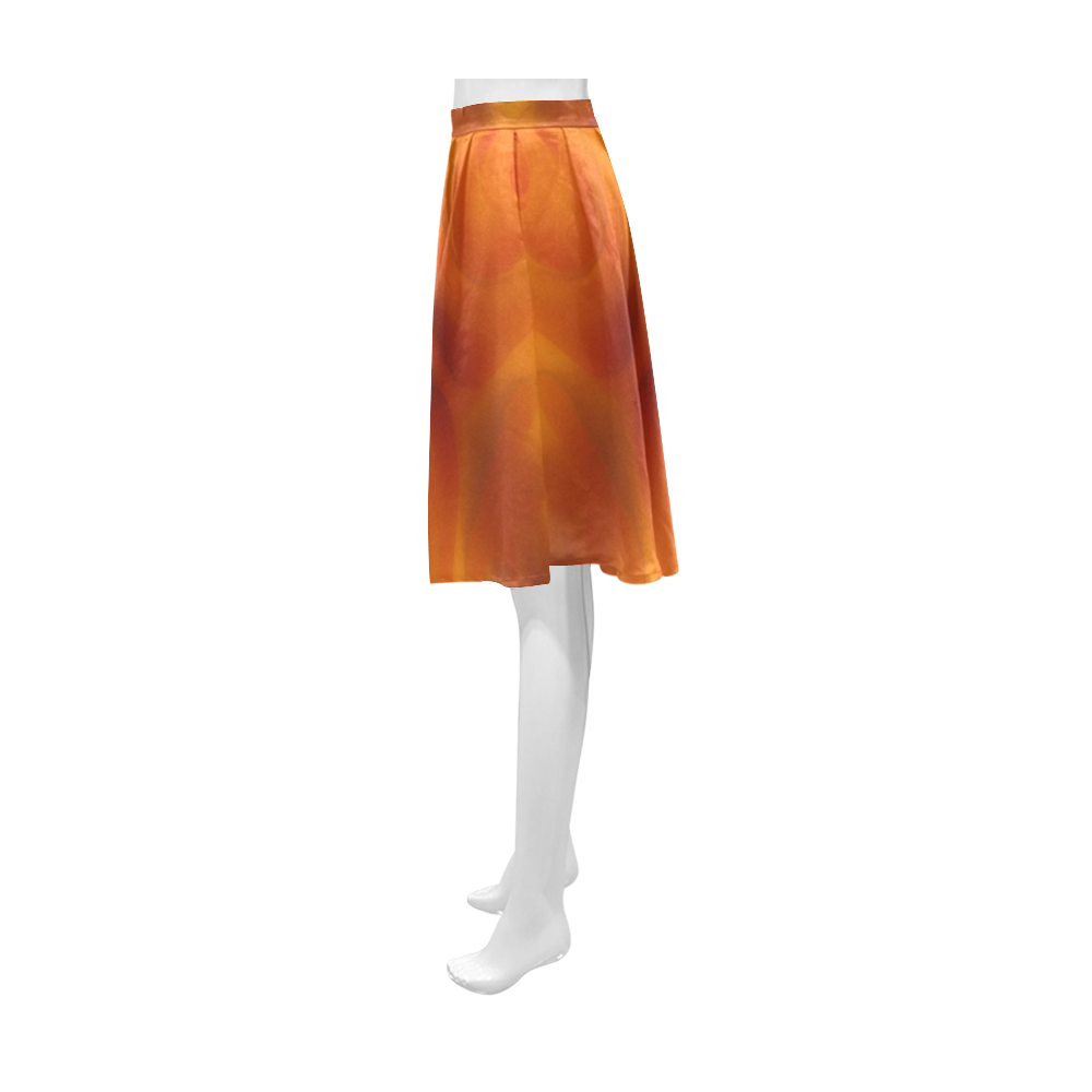 Soft Touch Orange Roses Mirrored Athena Women's Short Skirt (Model D15)