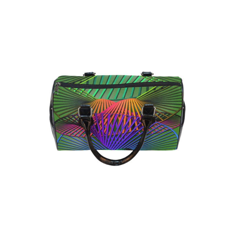 Abstract Multicolor Helix Boston Handbag (Model 1621)