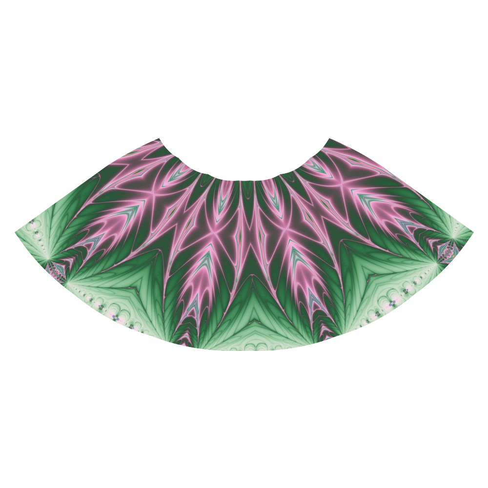 Fractal Kaleidoscope Mandala Flower Abstract 13 Athena Women's Short Skirt (Model D15)