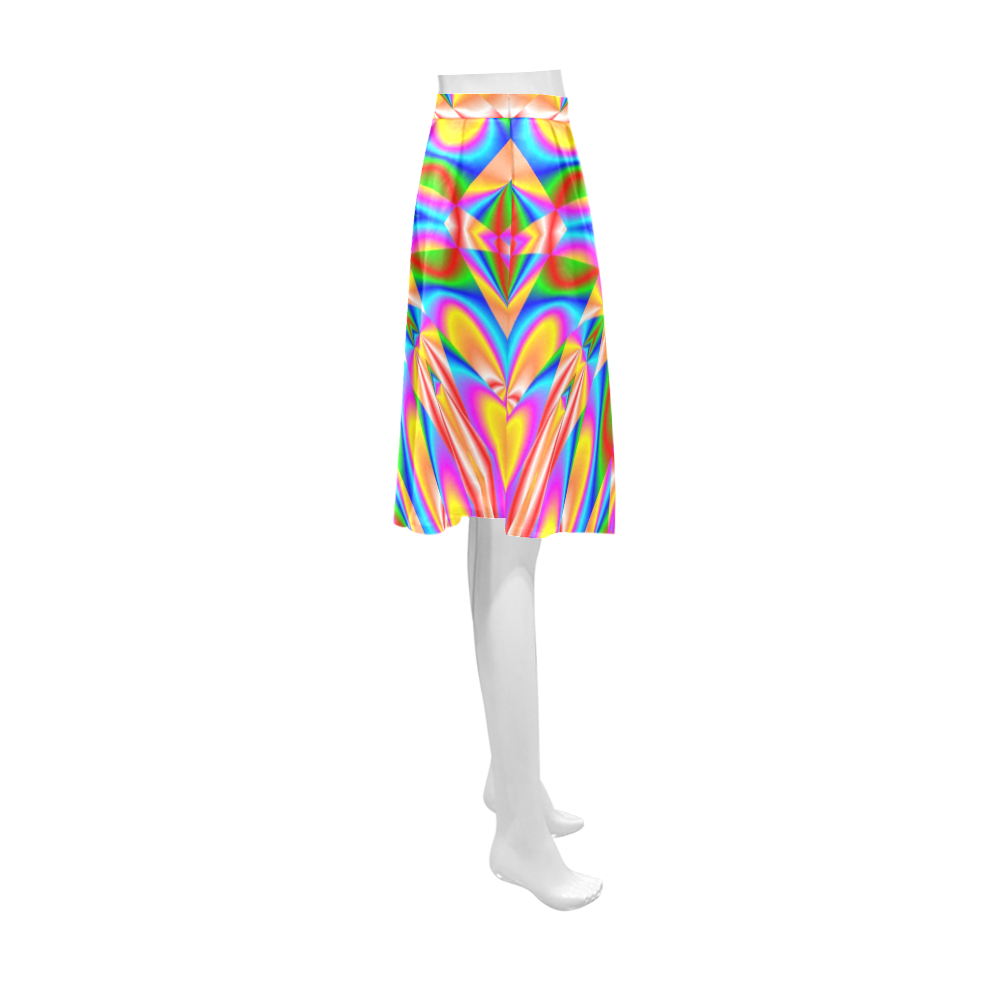 Rainbow Love Kaleidoscope Athena Women's Short Skirt (Model D15)