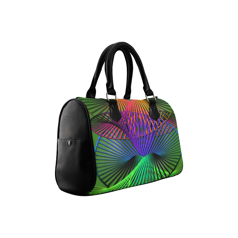 Abstract Multicolor Helix Boston Handbag (Model 1621)