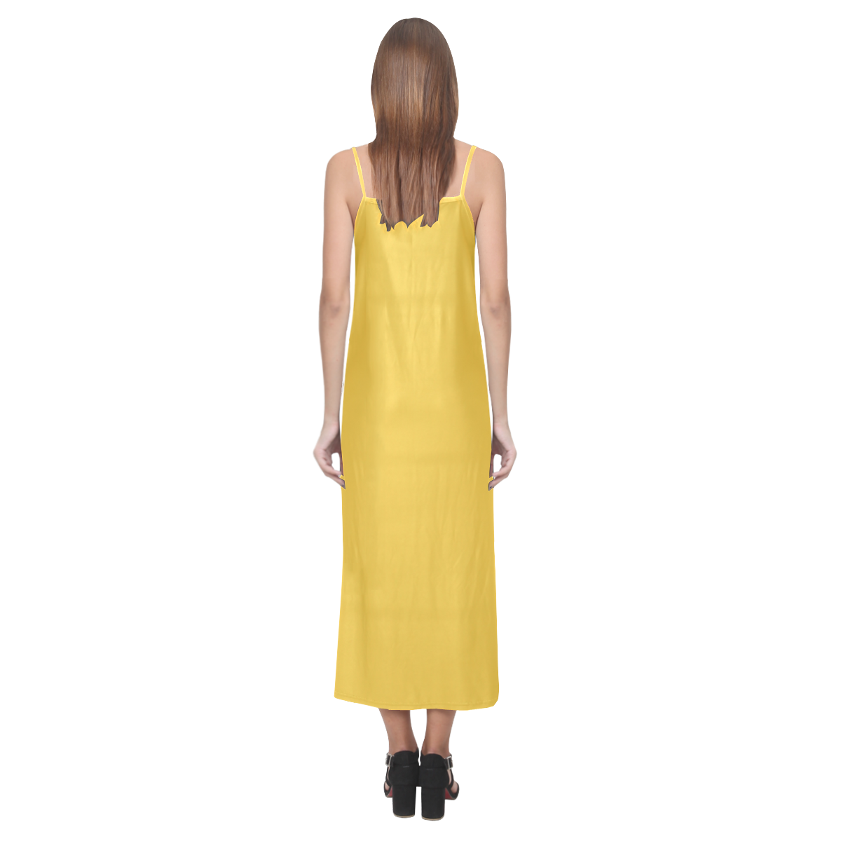 Freesia V-Neck Open Fork Long Dress(Model D18)