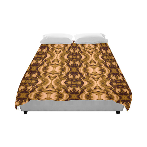 Brown  Fabric Pattern Design Duvet Cover 86"x70" ( All-over-print)