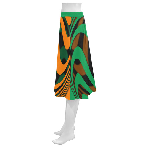The Flag of Ireland Mnemosyne Women's Crepe Skirt (Model D16)