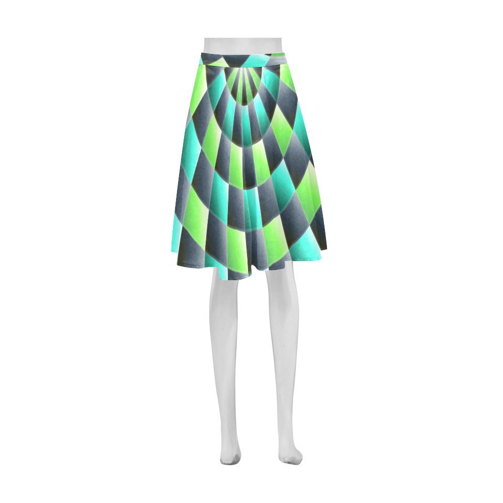 glossy spirals Athena Women's Short Skirt (Model D15)