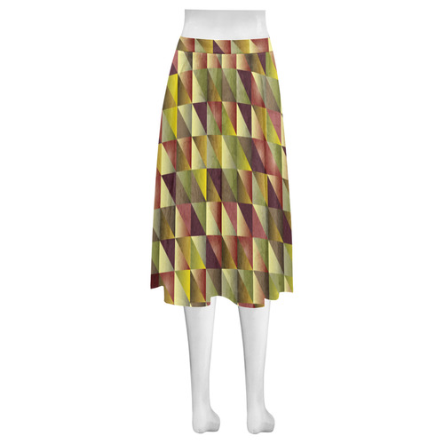 retro Mnemosyne Women's Crepe Skirt (Model D16)