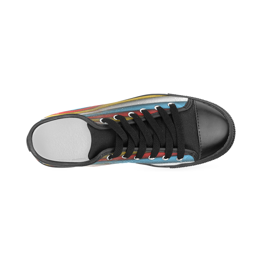 abstract plastic tubes Women's Classic Canvas Shoes (Model 018)