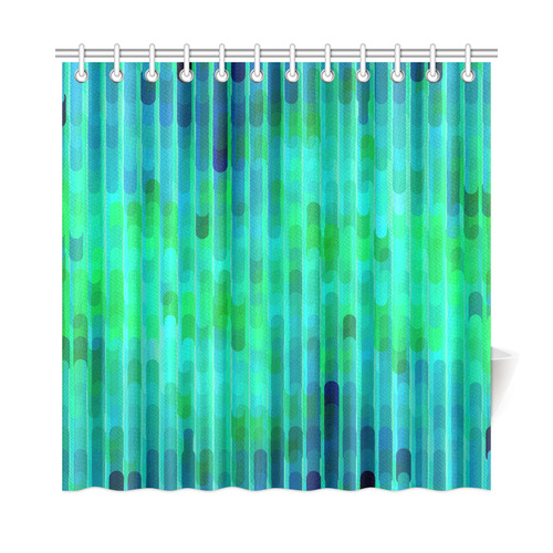 Beautiful Blue Green Abstract Pattern Shower Curtain 72"x72"
