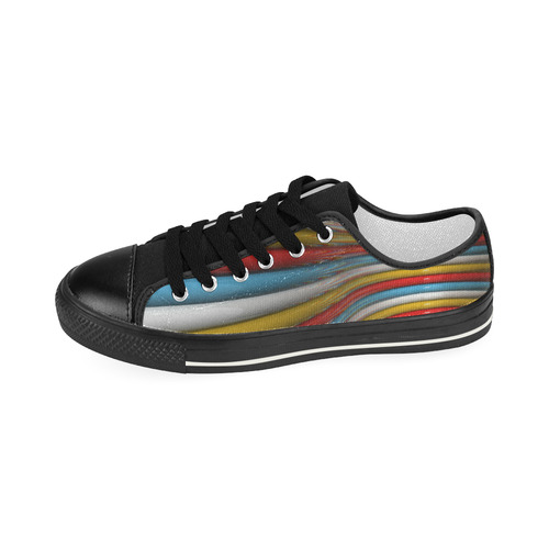 abstract plastic tubes Women's Classic Canvas Shoes (Model 018)