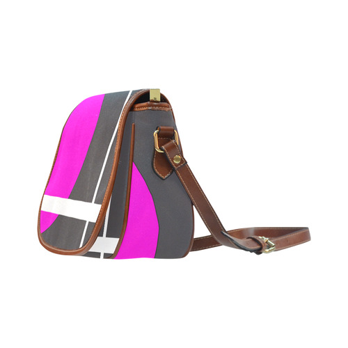Fuchsia Saddle Bag/Small (Model 1649) Full Customization