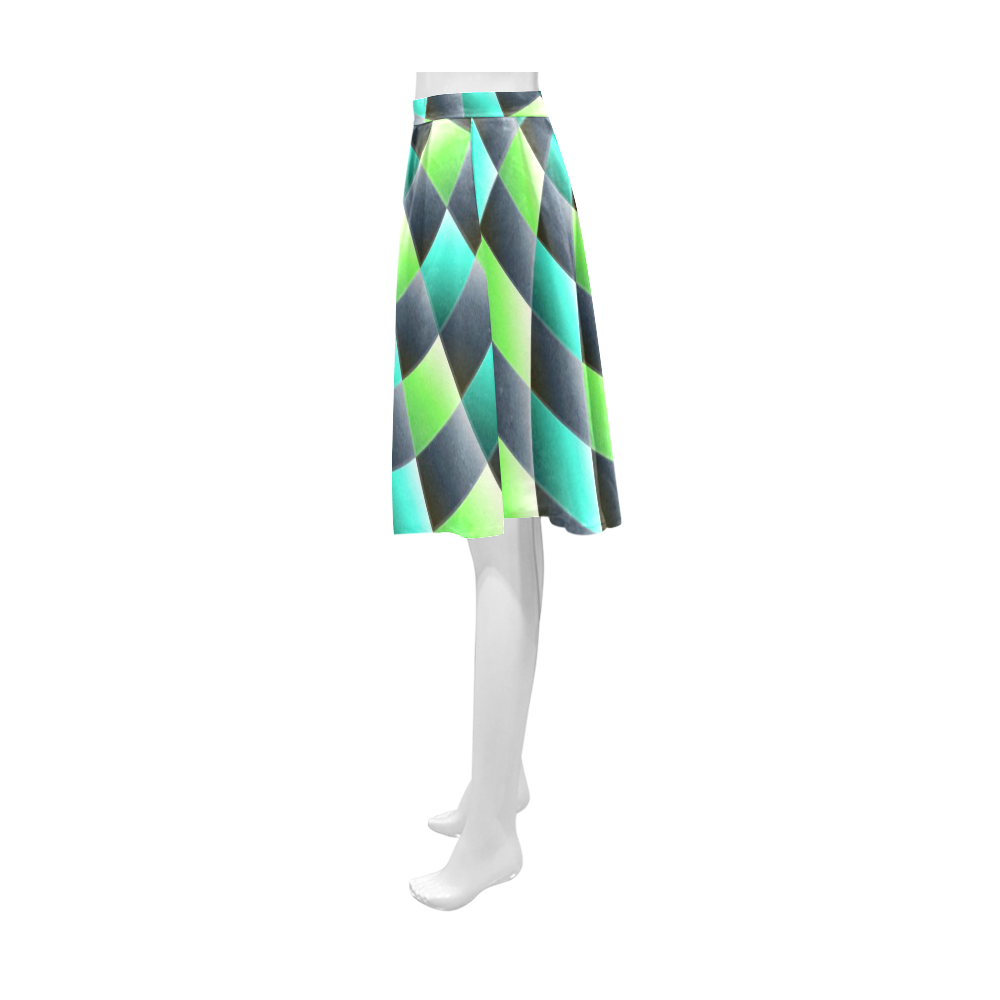 glossy spirals Athena Women's Short Skirt (Model D15)