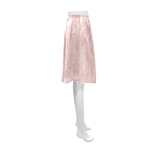 italian Marble, Rafaello Rosa, pink Athena Women's Short Skirt (Model D15)