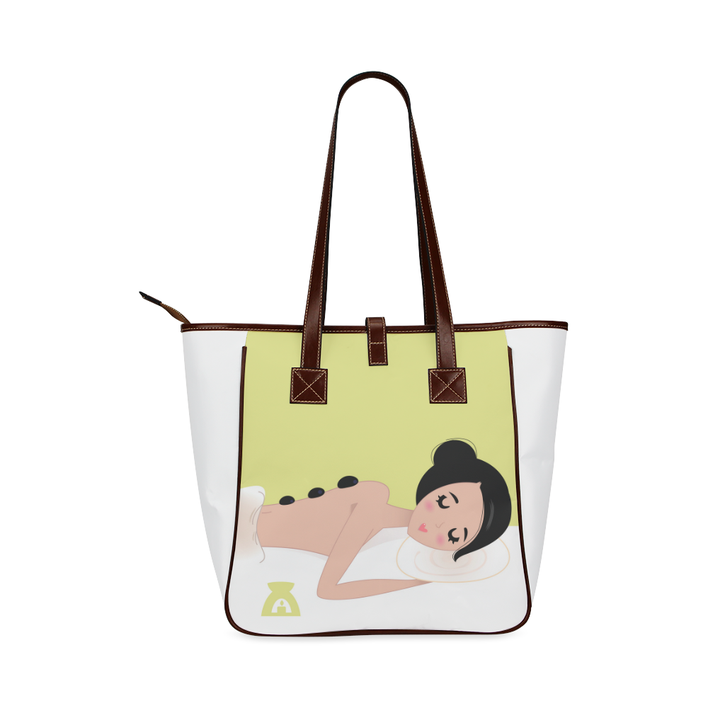 New in shop : Vintage fashion illustration on Bags. Luxury shop with designers items. New edition 20 Classic Tote Bag (Model 1644)