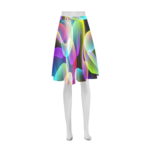 glowing swirls Athena Women's Short Skirt (Model D15)