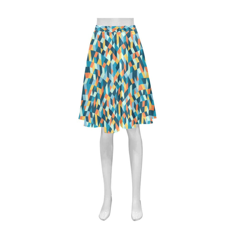 cubes Athena Women's Short Skirt (Model D15)