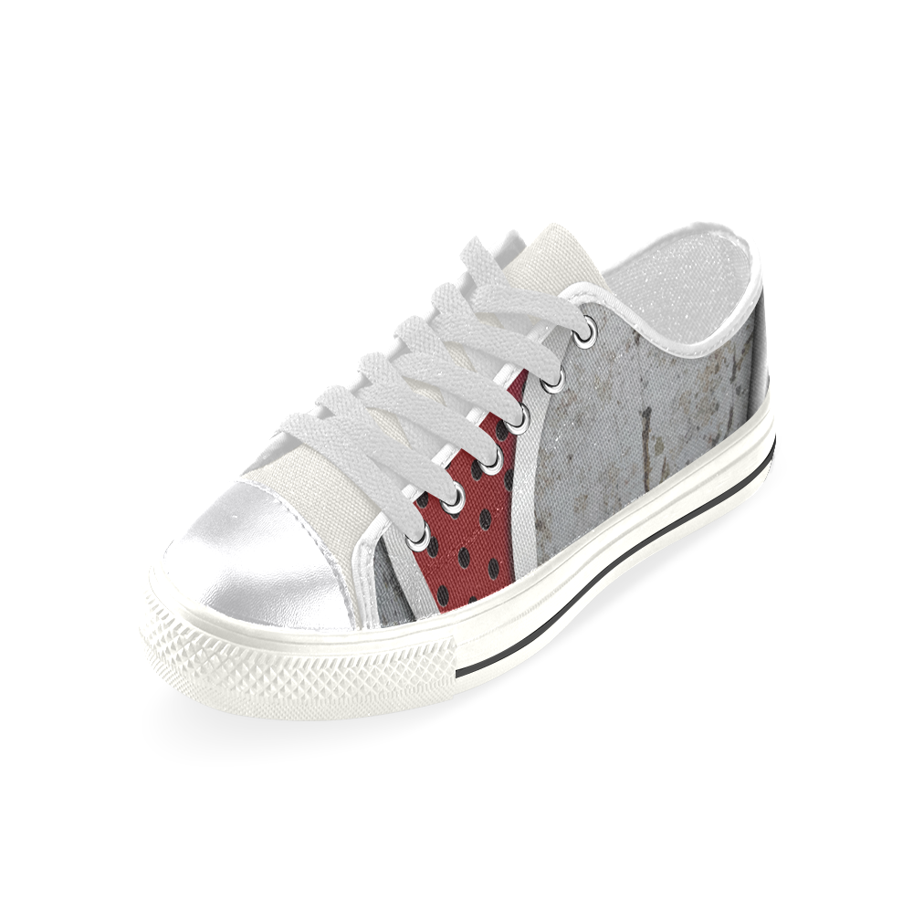 3D metal texture Canvas Women's Shoes/Large Size (Model 018)