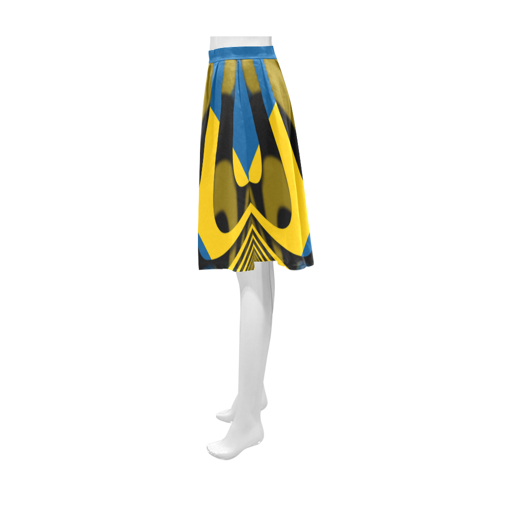 The Flag of Sweden Athena Women's Short Skirt (Model D15)