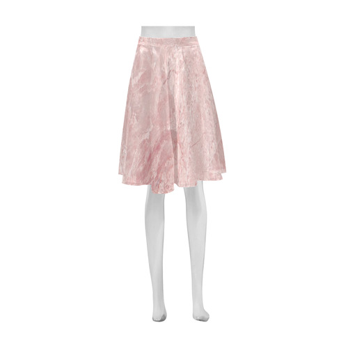 italian Marble, Rafaello Rosa, pink Athena Women's Short Skirt (Model D15)