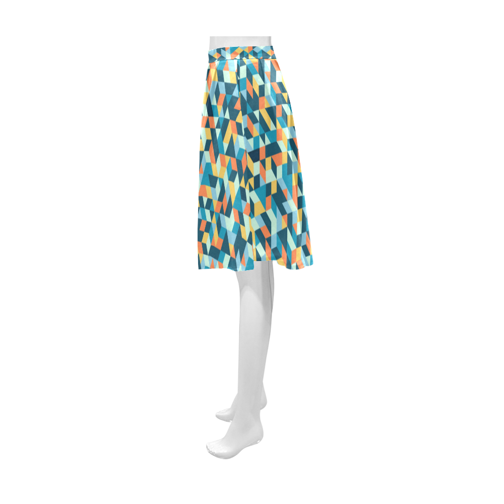 cubes Athena Women's Short Skirt (Model D15)