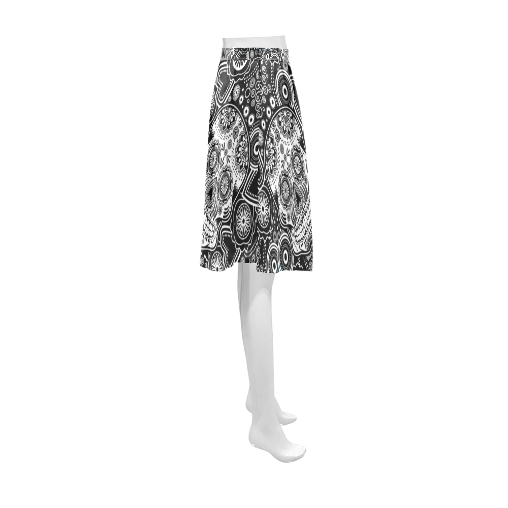 sugar skull Athena Women's Short Skirt (Model D15)