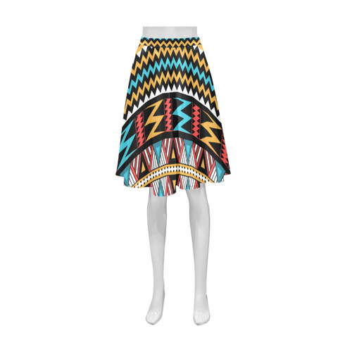 aztec pattern Athena Women's Short Skirt (Model D15)