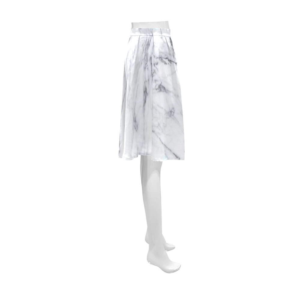 italian Marble,white,Trieste Athena Women's Short Skirt (Model D15)