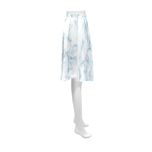 Italian Marble,Rimini Blu,white,blue Athena Women's Short Skirt (Model D15)