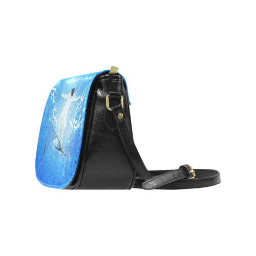 Snowboarder with snowflakes Classic Saddle Bag/Large (Model 1648)