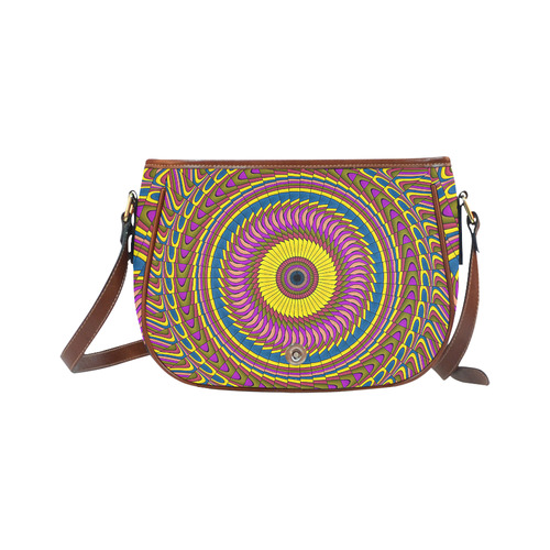 Ornament Mandala Saddle Bag/Small (Model 1649) Full Customization